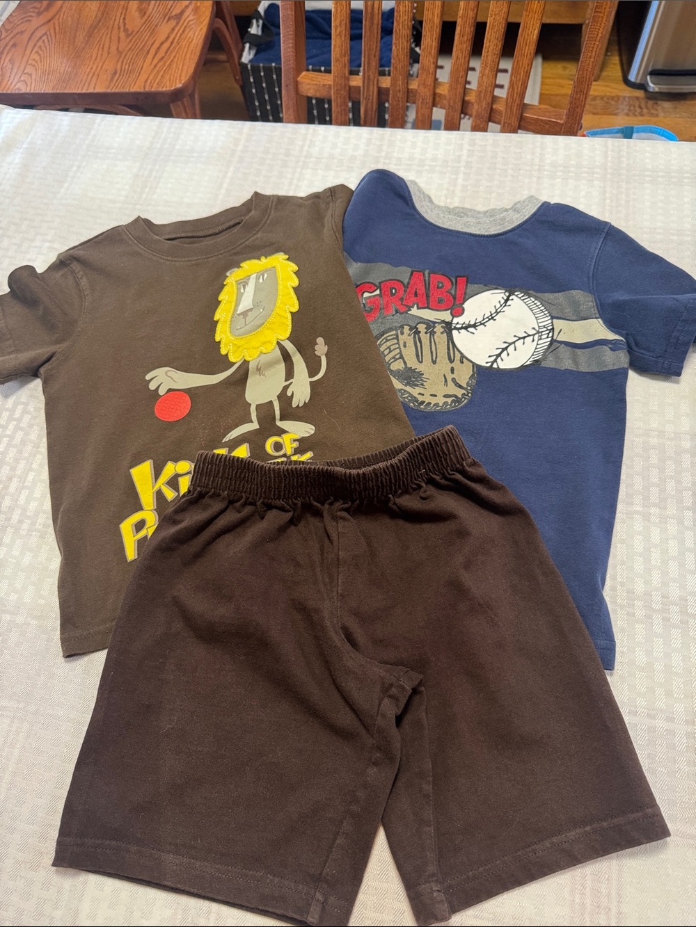 Boys Circo Playtime Tee & Short Set - Brown & Navy